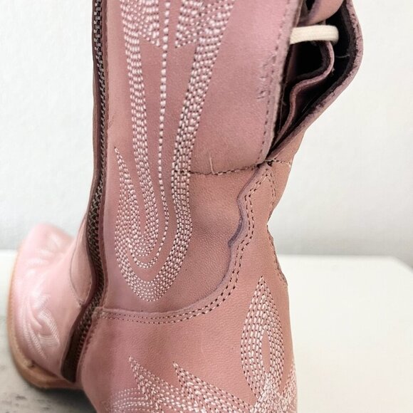 Lane LEXINGTON Over the Knee Womens Cowboy Boots 6 Pink Western Cowgirl Lace up - Picture 4 of 15